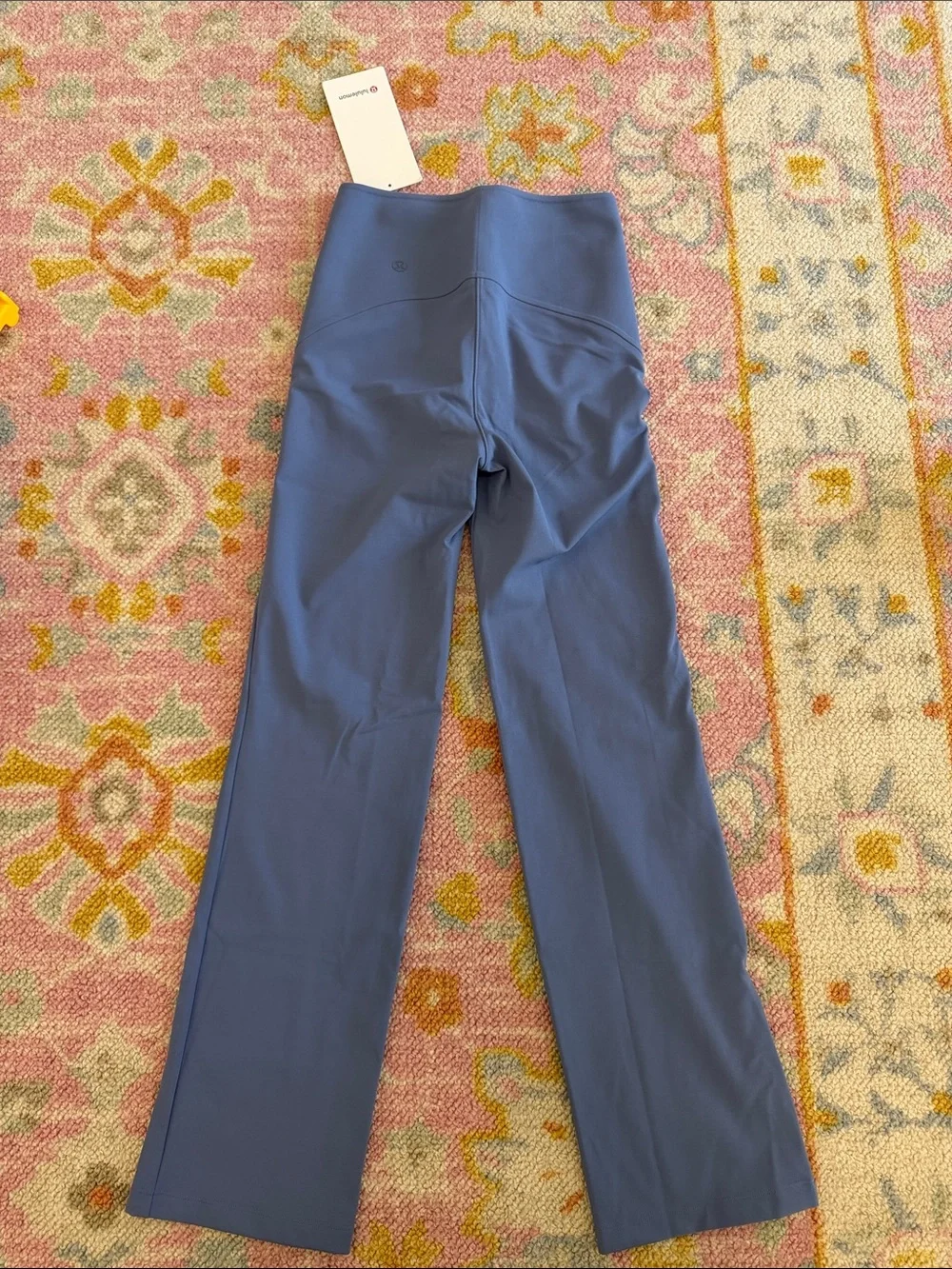 Smooth Fit Pull-On High-Rise Crop Pants in Slate Blue